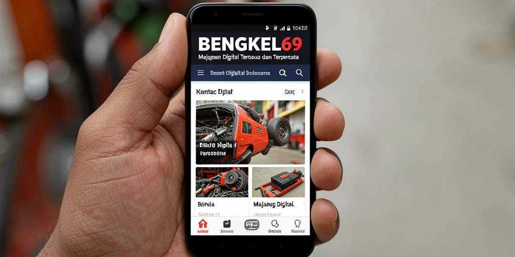 Antarmuka BENGKEL69 yang modern dan mudah dinavigasi.