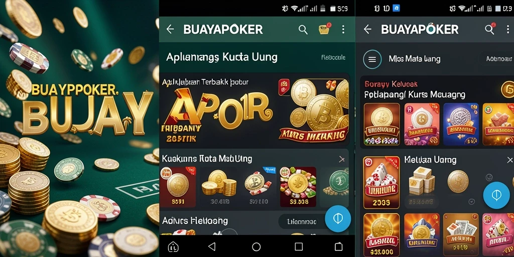 Tampilan antarmuka BUAYAPOKER dengan fitur utama Kurs Mata Uang.