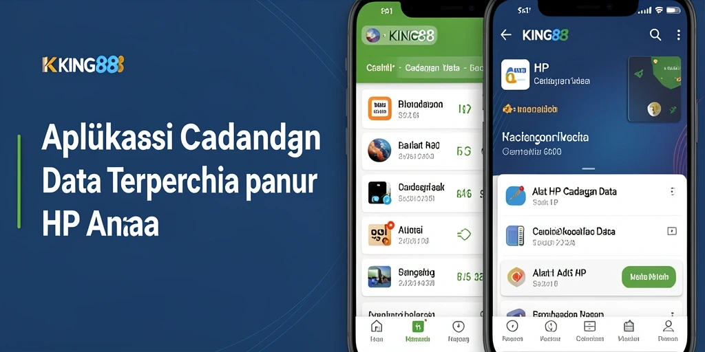 Tampilan antarmuka aplikasi KING88 untuk cadangan data.