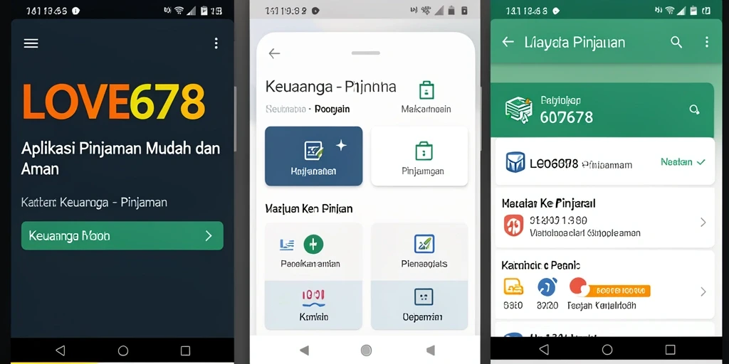 Antarmuka LOVE678 yang sederhana dan mudah dipahami untuk pinjaman.