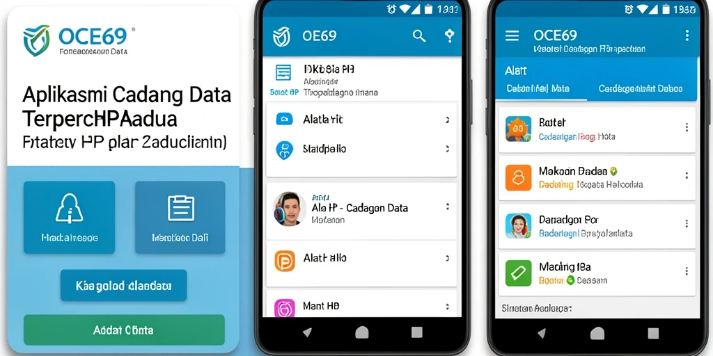 Antarmuka OCE69 yang intuitif untuk cadangan data.