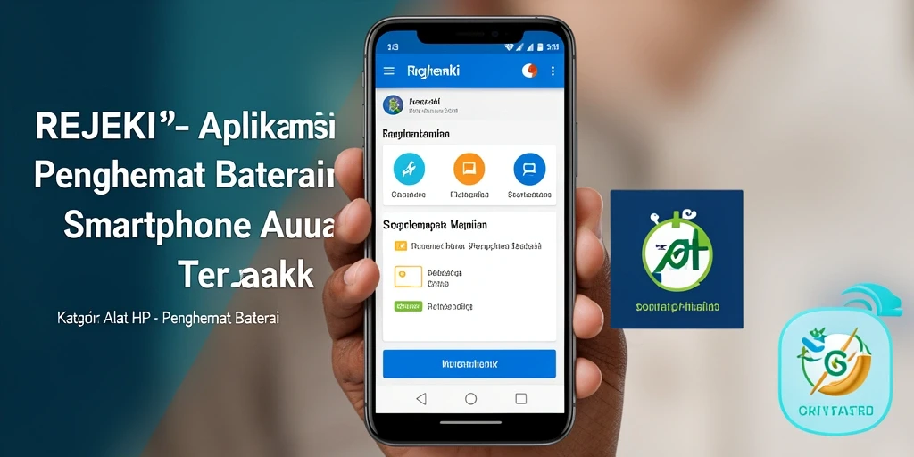 Tampilan antarmuka aplikasi Penghemat Baterai REJEKI yang sederhana dan efektif.