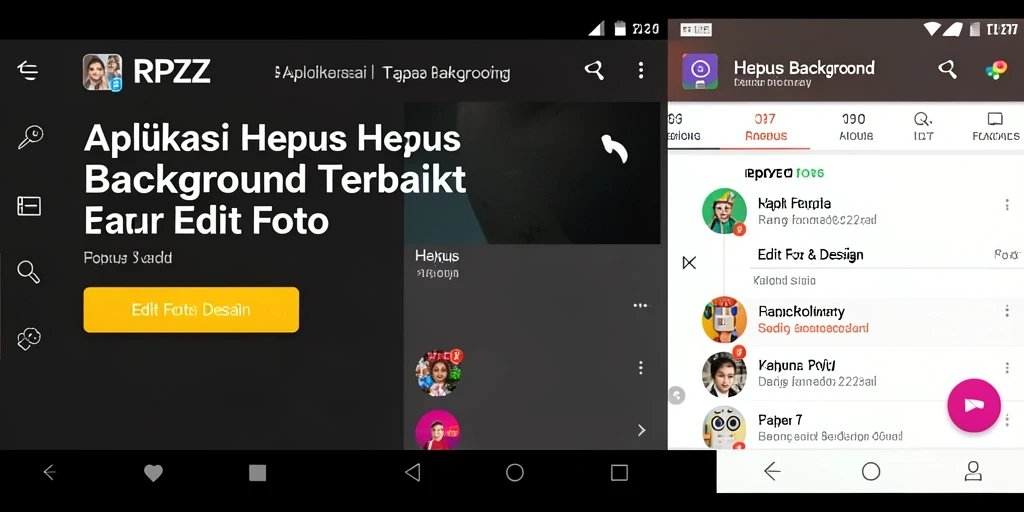 Tampilan antarmuka aplikasi RPZZZ untuk penghapusan latar belakang.