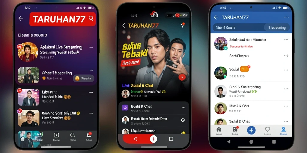 Tampilan antarmuka aplikasi TARUHAN77 yang menarik dan interaktif.