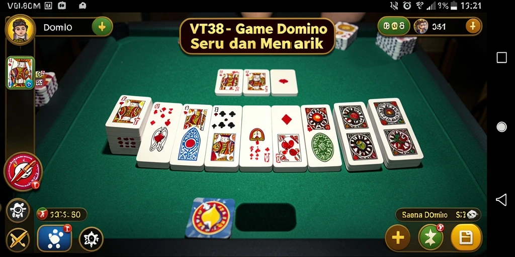 Antarmuka menarik dari aplikasi game Domino VT38.